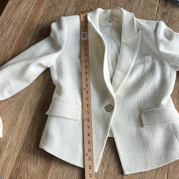 VERONICA BEARD WOODLEY DICKEY TWEEDjacket/blazer, ivory/white, size 8 - Picture 12 of 15